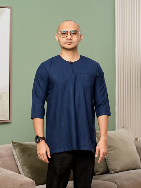 Dark Blue RADEN Teluk Belanga Top