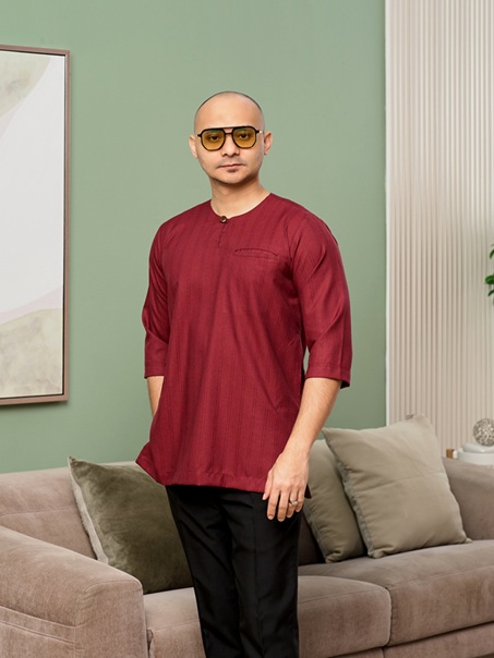 Maroon RADEN Teluk Belanga Top